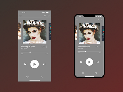 Daily UI 009 | Music Player app dailyui design graphic design gray interface ios liner music music player player poster sound ui ux