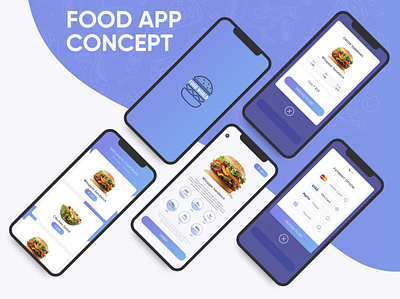 Food App Concept app branding burger design food food app ui ux visual design