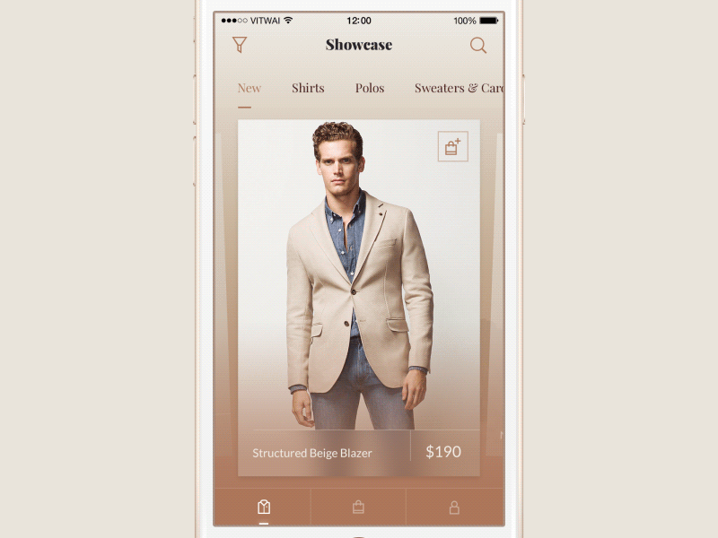 Clothing Shop App ae app cards e commerce interaction ios mobile pastel ui ux