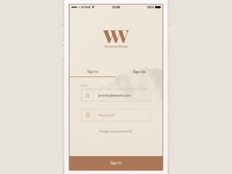 Login Interaction ae app clothing interaction ios mobile sign in sign up ui ux