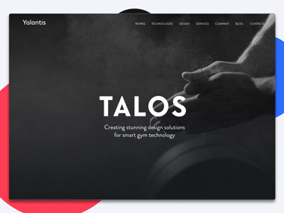 Talos Case Study android gym landing nfc presentation readymag web workout