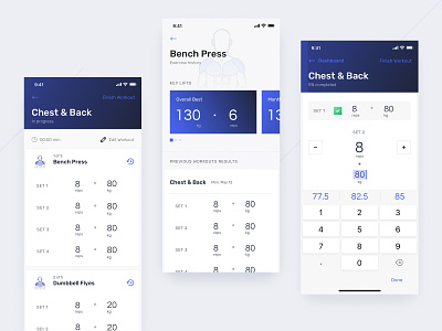 Kenko: Track Workout fitness gym mobile product design tracker ui ux workout workout tracker