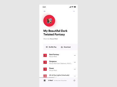 Add to Playlist animation interaction ios music app player ui ux