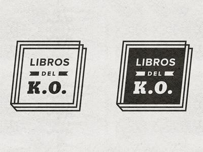 Libros del K.O. black books boxing classic identity logo logos publishing house white