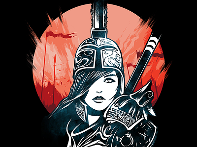 Athena athena characters comic fantasy goddess hero illustration red war