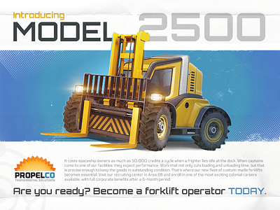 Become a forklift operator TODAY automotive conceptart forklift future illustration industrial machinery photoshop science fiction scifi space vehicle