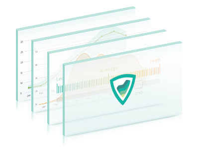 Panels crystal financial icons identity transparency