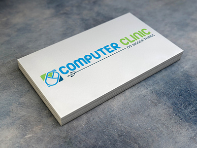 Business Card Design / Logo Design Of A Computer Shop branding business card design icon illustration logo website