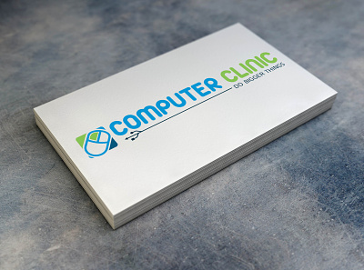 Business Card Design / Logo Design Of A Computer Shop branding business card design icon illustration logo website