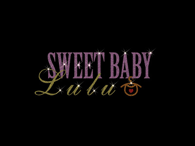 Sweet Baby Lulu baby brand branding design flat glitter glitter effect illustration logo logo design logodesign luxury minimal sweet baby sweet baby lulu sweet baby lulu texture typography vector