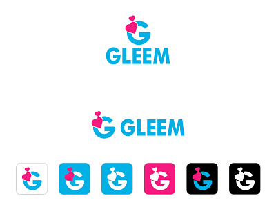 Gleem Ios App app app design branding dating logo datingapp design flat gleem icon icon design illustration logo logo design logodesign love love logo minimal typography vector