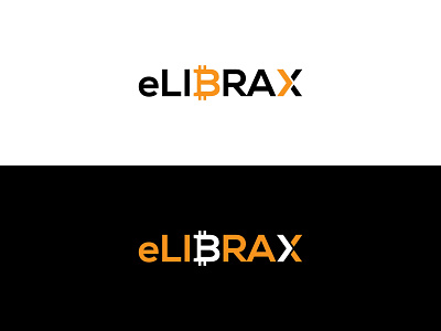 elibraX bitcoin bitcoin exchange bitcoin wallet bitcoins branding design elibrax flat illustration logo logo design logodesign minimal typography vector