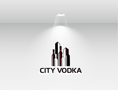 CITY VODKA branding city wine design flat illustration logo logo design logodesign minimal typography vector wine wine city winebar