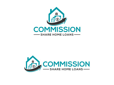 Commission Share Home Loans branding design flat illustration logo logo design logodesign minimal typography vector