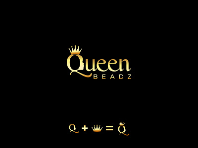 Queen Beadz branding design flat illustration logo logo design logodesign minimal typography vector