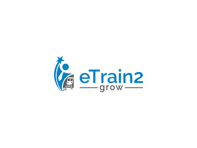 etrain2grow branding design etrain etrain2grow flat illustration logo logo design logodesign minimal typography vector