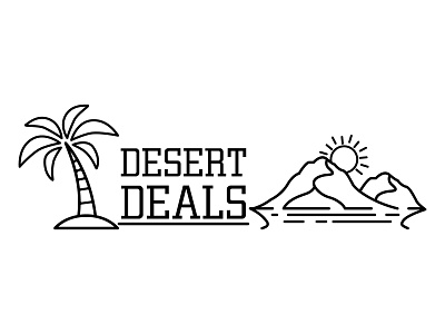 Desert Deals branding design flat illustration logo logo design logodesign minimal typography vector