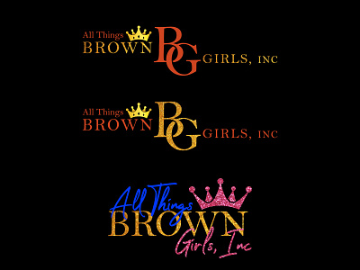 Brown Girls boutique branding brown girl design glitter illustration logo logo design logodesign typography vector