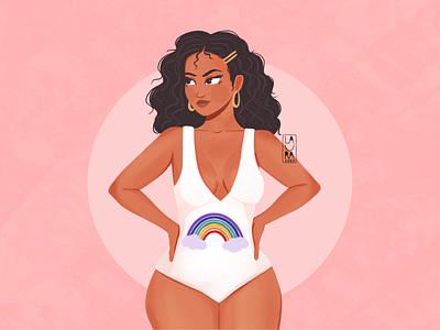 Body positive bodypositive curvy digitalart dribbble dribbbleshot girlportrait illustration illustrator