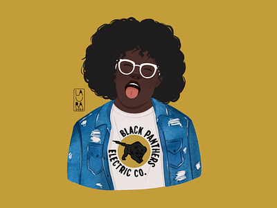 Black Panthers blackgirl digitalart dribbble dribbbleshot girl girlportrait illustration illustrator