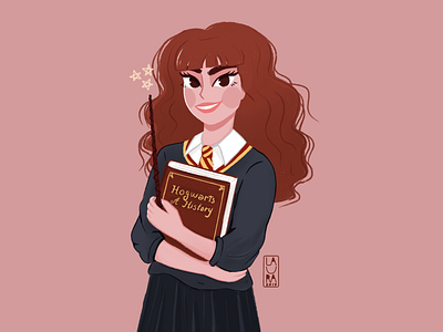 Hermione Granger fanart gryffindor harrypotter hermione granger hogwarts magic redhead