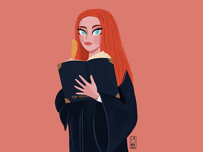 Ginny Weasley digitalart ginny girl harrypotter hogwarts hpbooks illustration jk rowling magic redhead voldemort