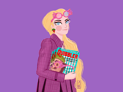 Luna Lovegood digitalart girl harrypotter hogwarts hufflepuff illustration luna lovegood potterhead