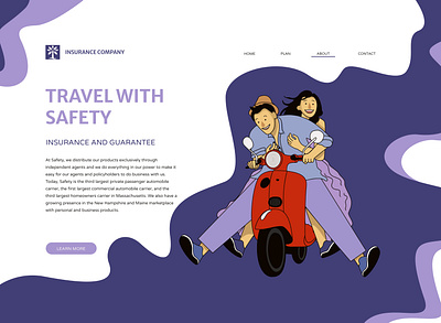 web-design insurance company art designer illustration insurance safety travel vector web web design webdesigner