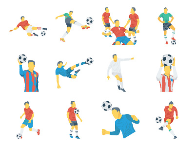 Fifa Football WorldCup Flat Icons Illustration ball fifa football goal player soccer sport stopwatch team icon trophy vlc worldcup