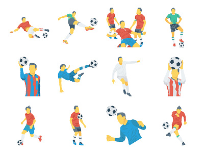 Fifa Football WorldCup Flat Icons Illustration