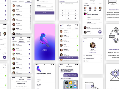 Complete IOS screens for Chat App android chat chat app converstation design app inbox iphone login messenger messenger app signup splashscreen uidesign