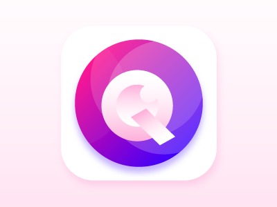 App Icon design app app icon branding colour community flat geometric gradient ios11 ios12 logo q quotes red theme ui