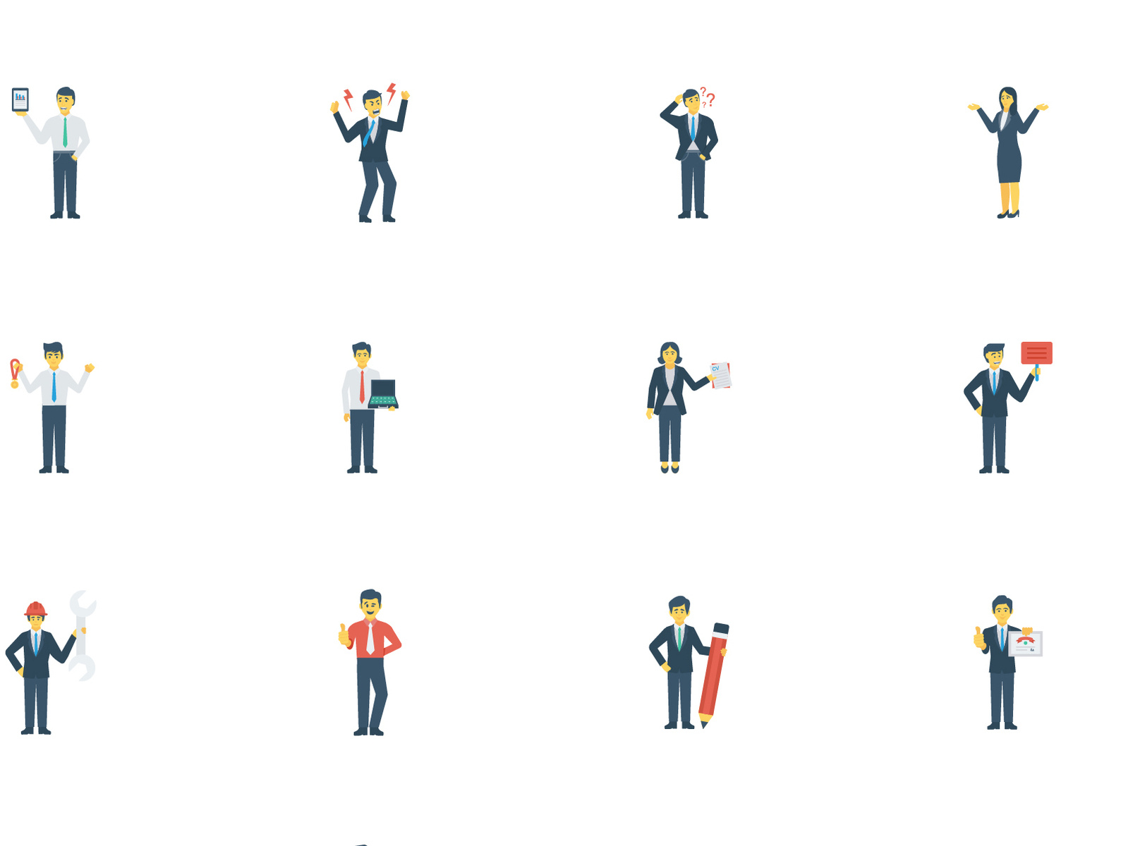 office characters by Dinosoftlab on Dribbble