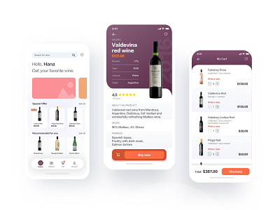 Wine App | UI/UX Exploration app design app development ecommerce mobile app ui ui ux design uiux user experience user interface ux design wine app