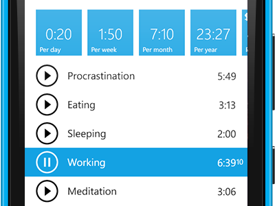 Time tracking app list modernui tile time tracking windows phone