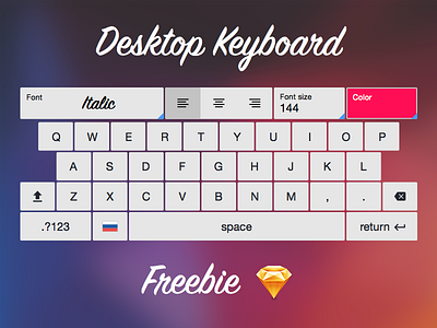 Keyboard Freebie desktop flat freebie keyboard keys sketch touch