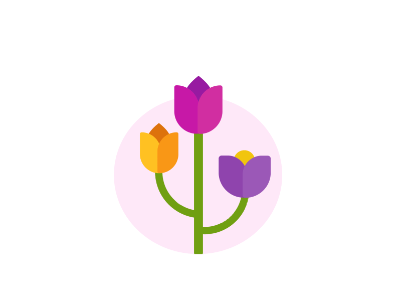 Happy International Women’s Day! adobe after effect animate flat flowers gif illustrator spring tulip woman