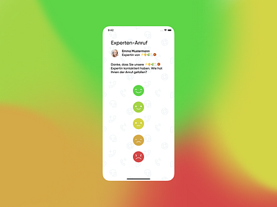 Rate a call product design rating score screen video call