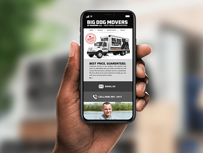 Big Dog Movers Smartphone & Tablet Website Design app branding design illustration ui ux vector website website design