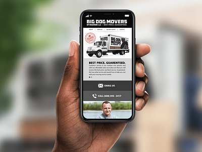 Big Dog Movers Smartphone & Tablet Website Design