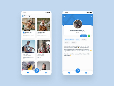 Ui/Ux design app - Friendship app / Sport