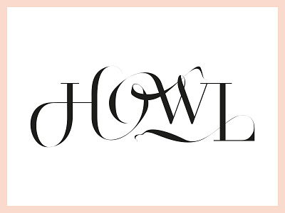 HOWL black black and white contrast letter lettering serif typography white
