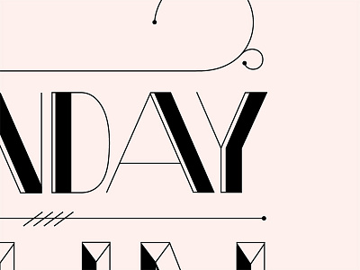 Sunday Fun black bold custom type delicate detail fun lettering letters line sunday swirl typography