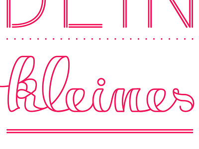 kleines dots hand lettering lettering line outline pink poster typography