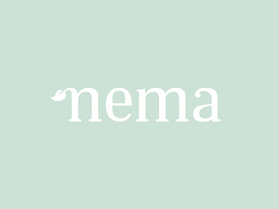 Nema green ink leaf letter lettering letters playful serif typography