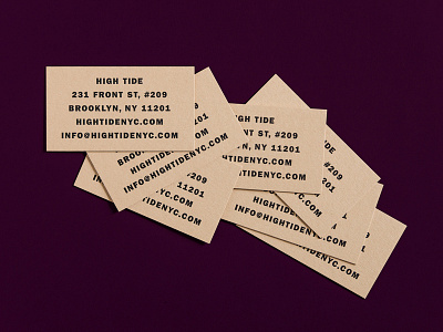 High Tide Business Cards No 2
