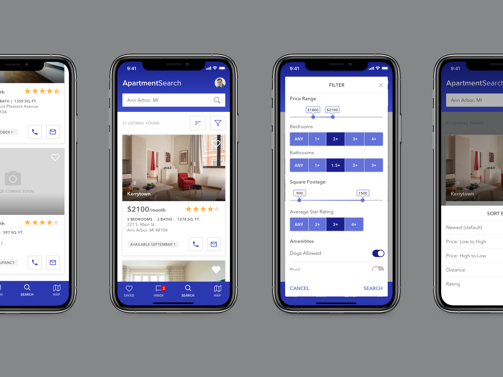 Apartment Search App by Karen McCullough on Dribbble