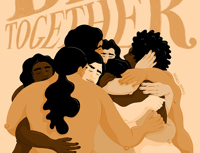 Better Together - Art Print community equality feminism friendship illustration rights self acceptance women