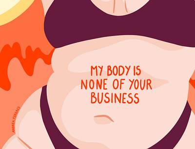 My Boy is non of your Business - Art Print body liberation body positivity bodypositive equality feminism illustration rights self acceptance women