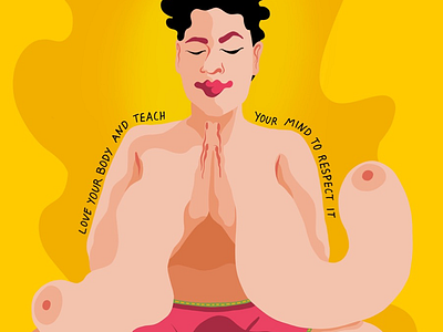 Love your body and teach your mind to respect it. bodypositivity feminism ilovemybody yoga